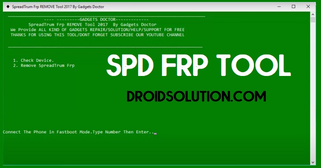 SPD FRP Unlock Tool 2020 - Bypass FRP SPD One-Click