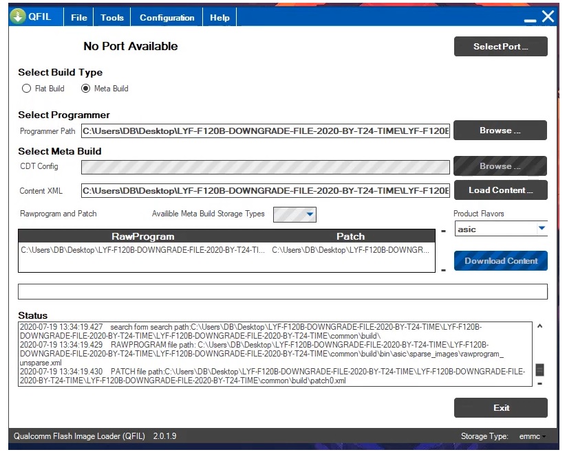 Select Jio File to repair IMEI