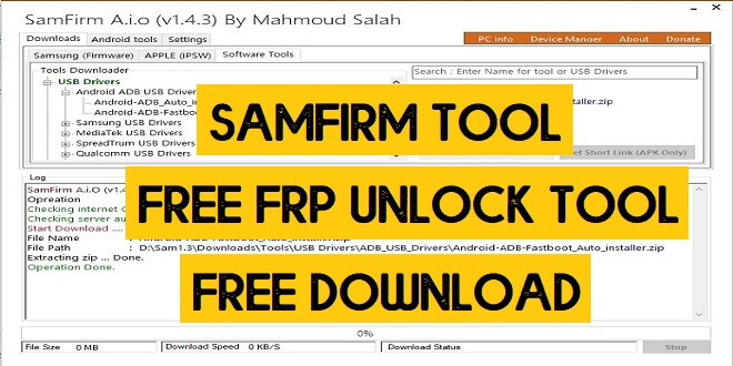 Download SamFirm Tool Latest Setup V1.4.3 Free FRP Unlock Tool
