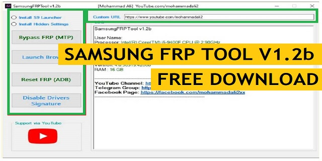 Download Samsung FRP Tool v1.2b Latest Bypass FRP in MTP Mode