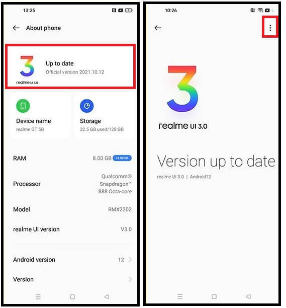 Via Settings to Downgrade Realme GT Master Android 12 to Android 11 (Rollback Realme UI 3.0 to 2.0)