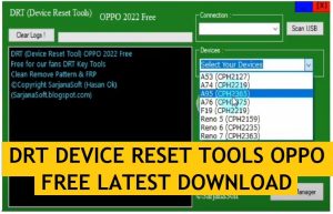 DRT Device Reset Tools Oppo Download Free Pattern & Frp Remove Tool