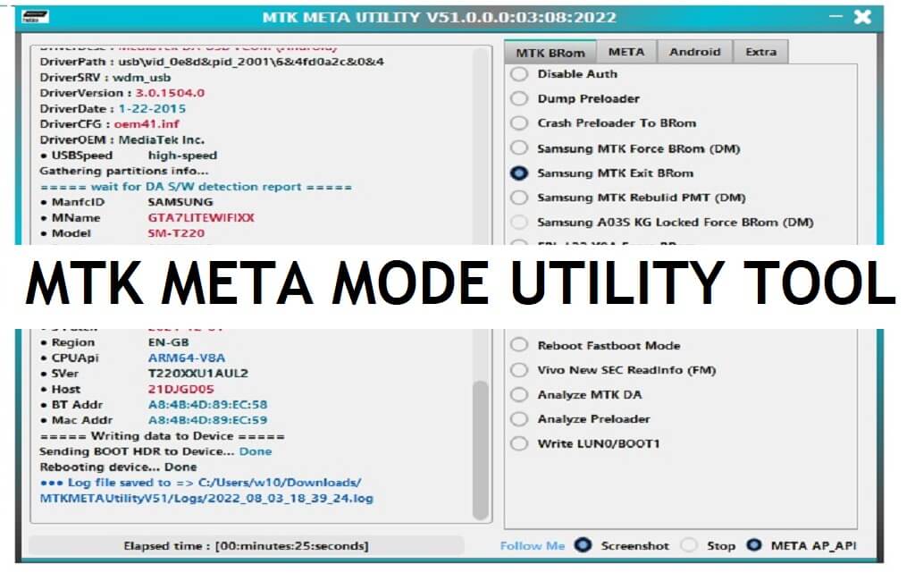 MTK Meta Mode Utility Tool v51 Download MTK Auth Bypass Tool