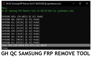 GH QC Samsung FRP Remove Tool V1 Download Free By GSM Hamza