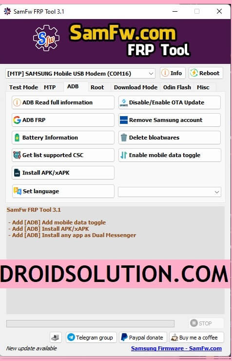 SamFw FRP Tool v3.1 Latest Version Download – Remove Samsung FRP one click