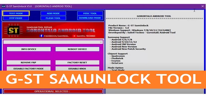 G-ST SamUnlock Tool V5.0 + KeyGen Download Latest Version (FRP/Factory Reset) Free